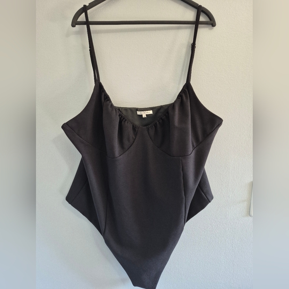 Remi X Revolve Jourdan everyday casual plus black going out bar Body Suit 4X